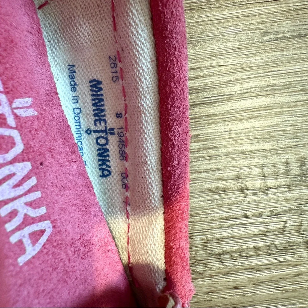 Minnetonka Kids Pink Moccasins